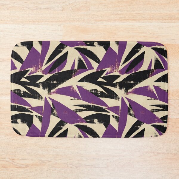 Item preview, Purple Black Expressive Brush Pattern designed and sold by imaniko.