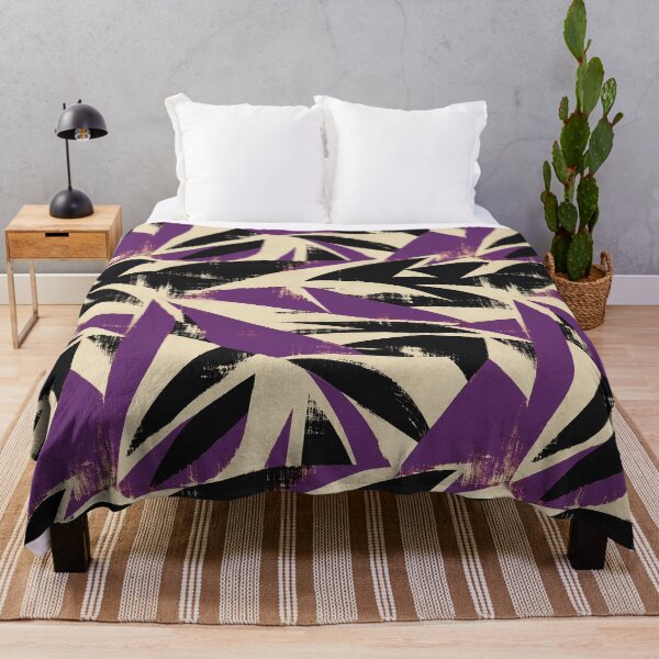 Item preview, Purple Black Expressive Brush Pattern designed and sold by imaniko.