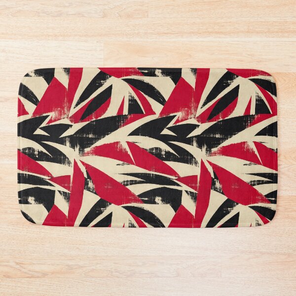 Item preview, Red Black Expressive Brush Pattern designed and sold by imaniko.