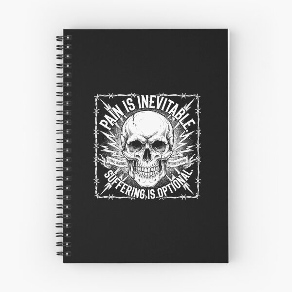 Item preview, White Line Skull Graphic Overcoming Hardship Quote designed and sold by Enea Kelo.
