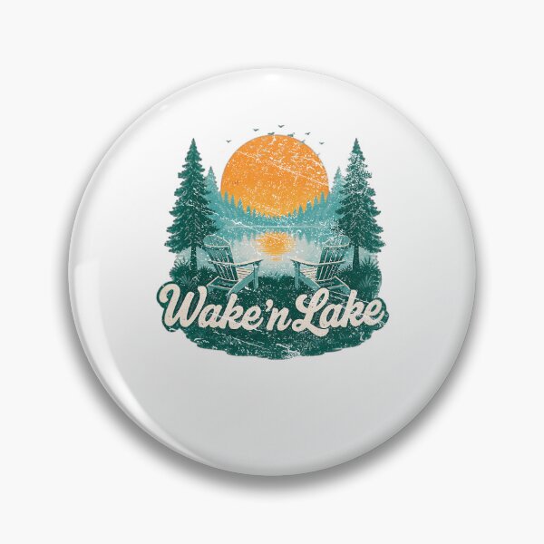 Item preview, WakeN Lake Vintage Retro Cabin Lake Life Sunset Graphic designed and sold by SEINENGAPPI18.