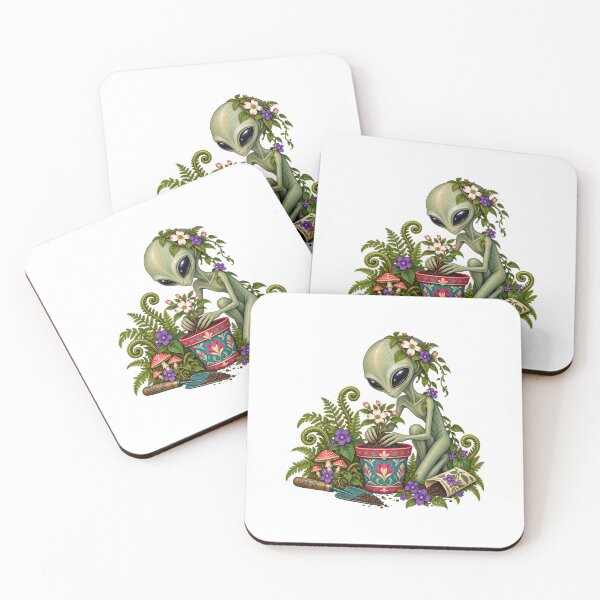 Item preview, Alien Garden Club Whimsical Botanical Extraterrestrial designed and sold by happycottage.