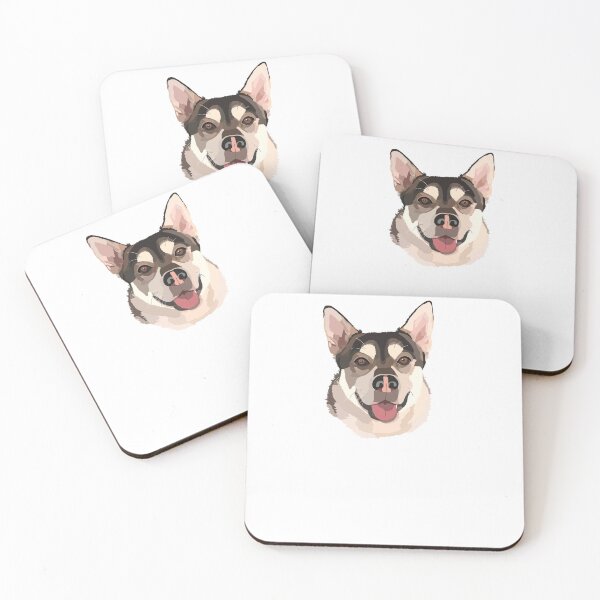 Item preview, Happy Husky Dog Portrait designed and sold by Levi & Koda Studio.
