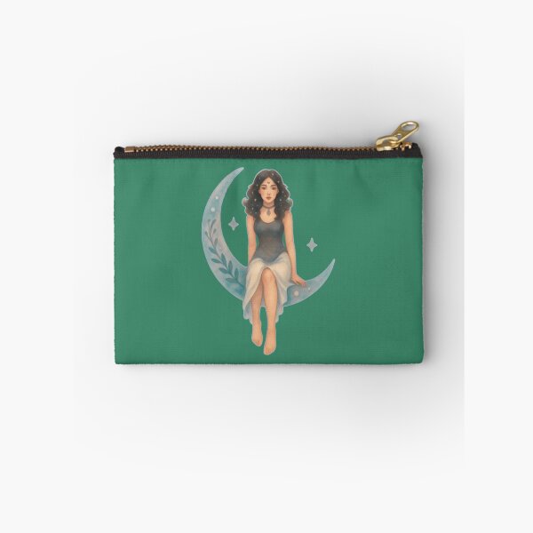Item preview, Celestial Moon Goddess Sitting On Crescent Moon Mystic Stars Art designed and sold by Miheerala.