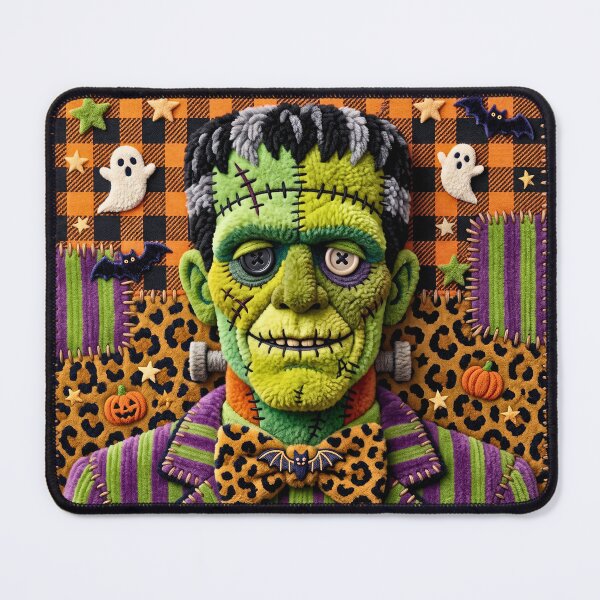 Item preview, Frankenstein Monster, Spooky Patchwork Quilt designed and sold by Festive Bug.