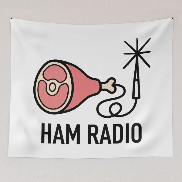 Item preview, Ham Radio - Ham & Antenna Funny Amateur Radio Design designed and sold by Sekla-Studio.