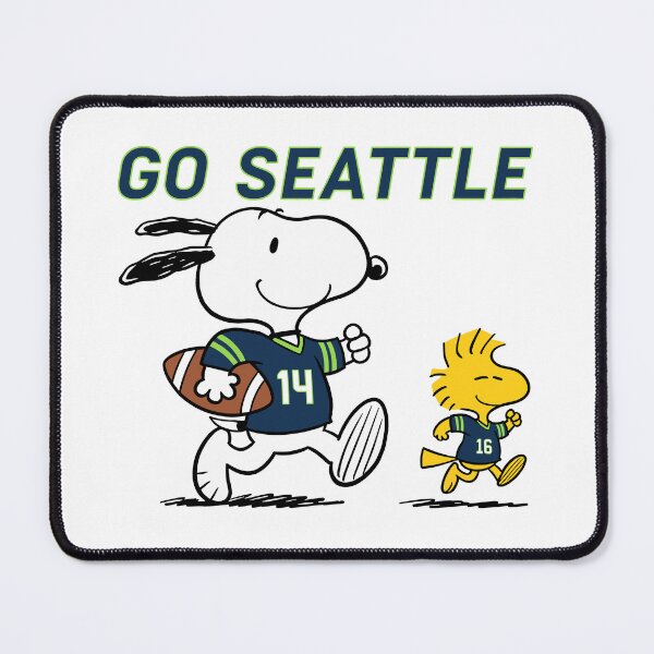 Item preview, Snoopy & Woodstock Seattle Seahawks Football Retro F704 designed and sold by GLUVY-THEME.