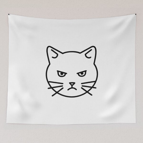 Item preview, Minimalist Cat Lover Feline Line Drawing designed and sold by Ikochane.