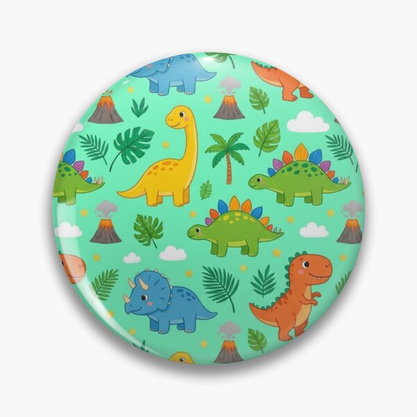 Item preview, Cute Baby Dinosaur Tropical Seamless Pattern designed and sold by ShivCraftStudio.