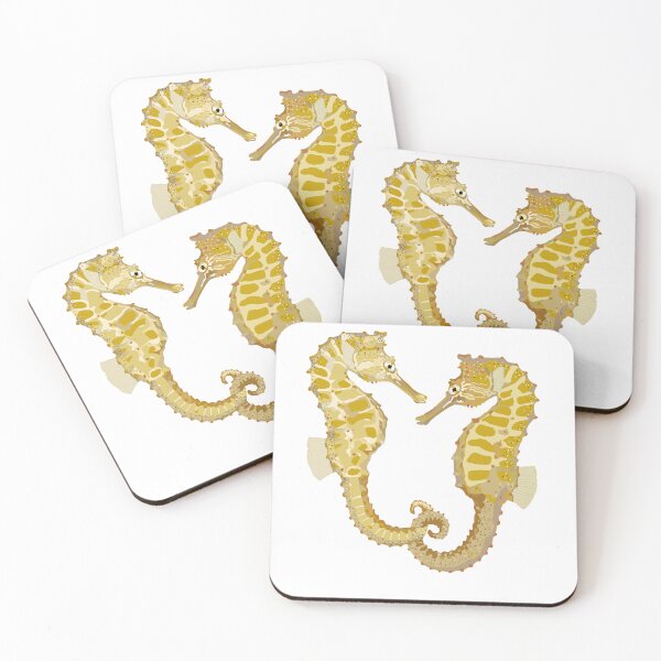 Item preview, Golden Seahorse Pair designed and sold by Levi & Koda Studio.