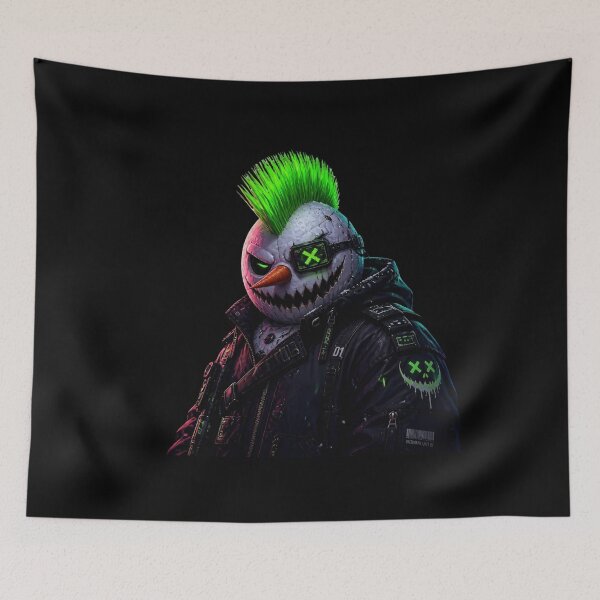 Item preview, Dark Cyberpunk Evil Snowman Gothic Christmas designed and sold by LazyDayzCo.
