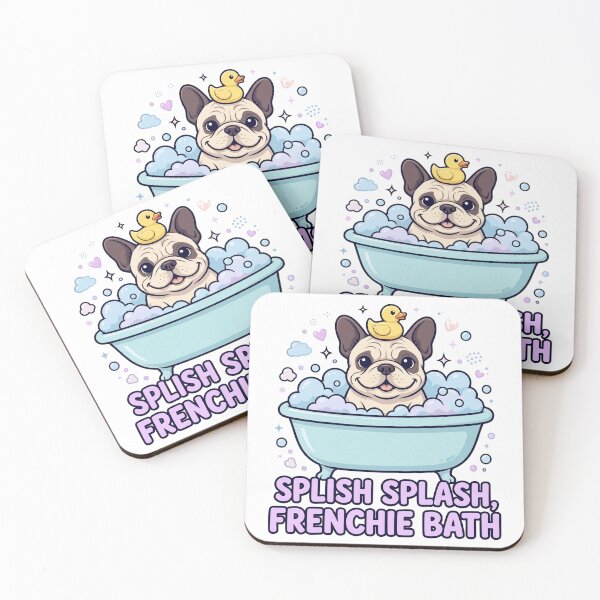 Item preview, Splish Splash Frenchie Bath Cute French Bulldog T-Shirt designed and sold by ApparelOutpost.