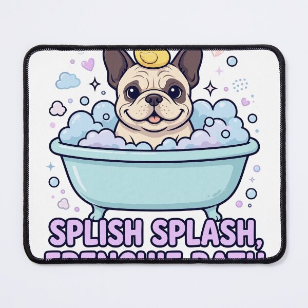 Item preview, Splish Splash Frenchie Bath Cute French Bulldog T-Shirt designed and sold by ApparelOutpost.