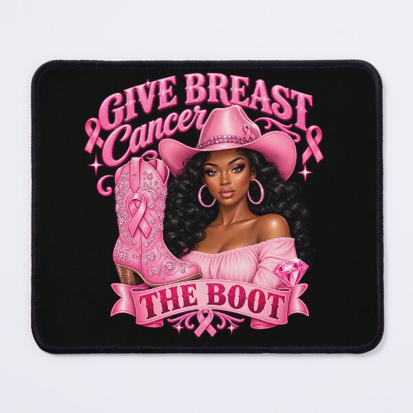 Item preview, Give Breast Cancer The Boot Pink Cowgirl Ribbon designed and sold by VGAfanatic.