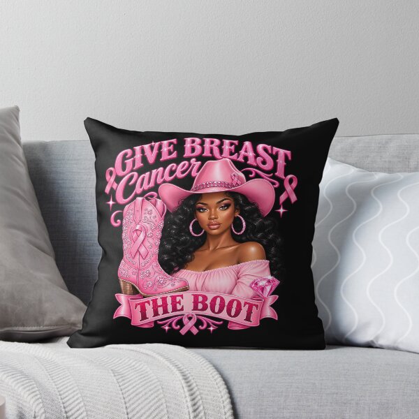 Item preview, Give Breast Cancer The Boot Pink Cowgirl Ribbon designed and sold by VGAfanatic.