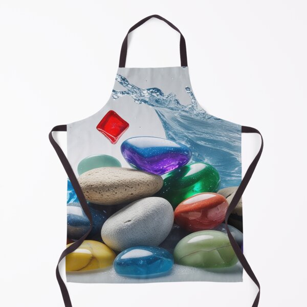 Item preview, Colorful Pebbles & Water Splash – Vibrant Zen Stone Abstract Nature Design. designed and sold by fbtrisha.