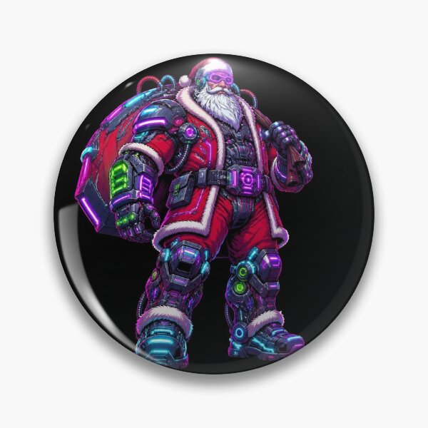 Item preview, Cyberpunk Mecha Santa Claus Cyborg Graphic designed and sold by LazyDayzCo.