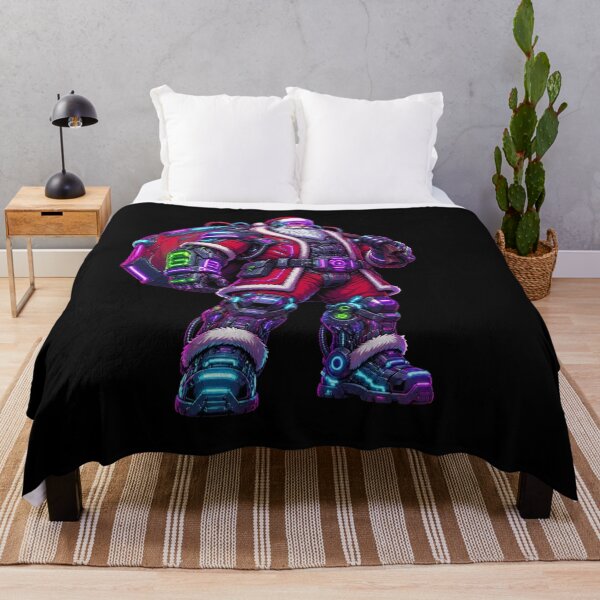 Item preview, Cyberpunk Mecha Santa Claus Cyborg Graphic designed and sold by LazyDayzCo.