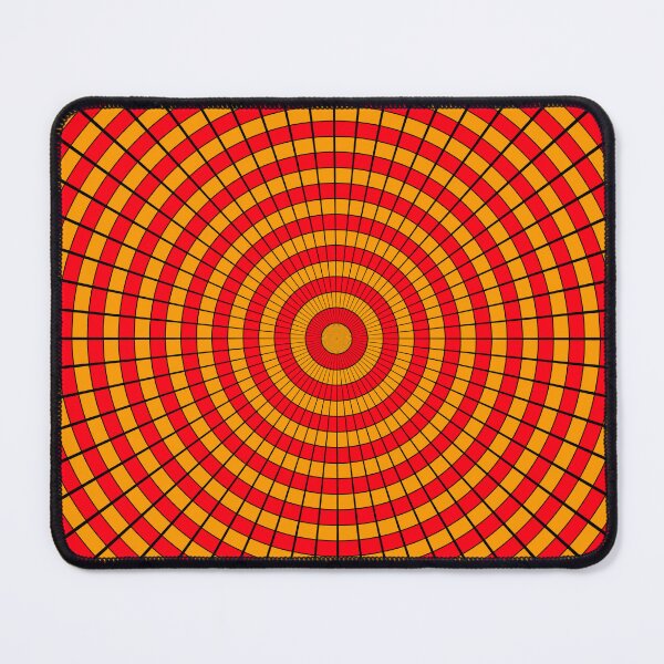 Item preview, Psychedelic Spiral Grid Geometric Optical Illusion Red Orange designed and sold by Sybille-Yates.