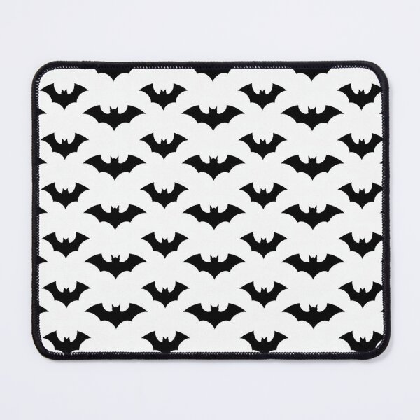 Item preview, Black and White Bat Pattern Halloween Repeat Print designed and sold by Mindful Wall Art Studio.