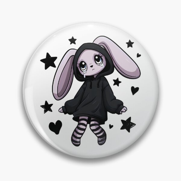 Item preview, Adorable Emo Bunny Mascot – Cute Y2K Aesthetic designed and sold by Retro Whimsy.