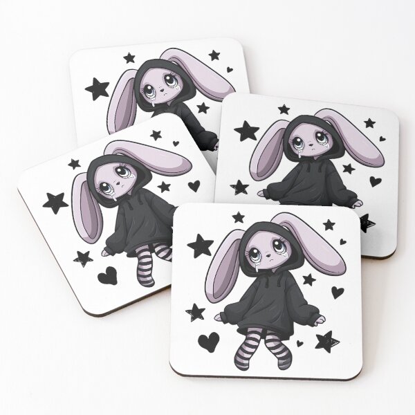 Item preview, Adorable Emo Bunny Mascot – Cute Y2K Aesthetic designed and sold by Retro Whimsy.