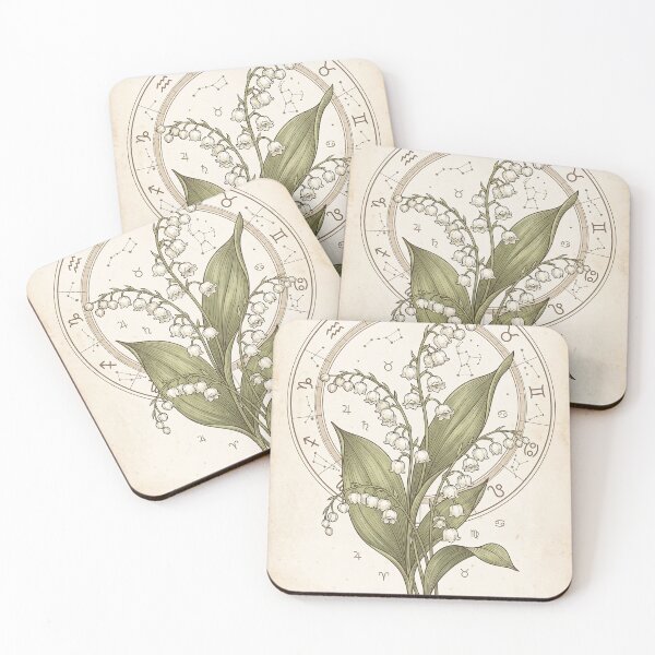 Item preview, Celestial Lily of the Valley Zodiac - Vintage Botanical Symbol Notebook designed and sold by MissoStudio.