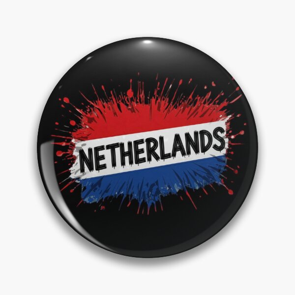 Item preview, Netherlands Flag Distressed Paint Splatter Art designed and sold by VirellonInk.