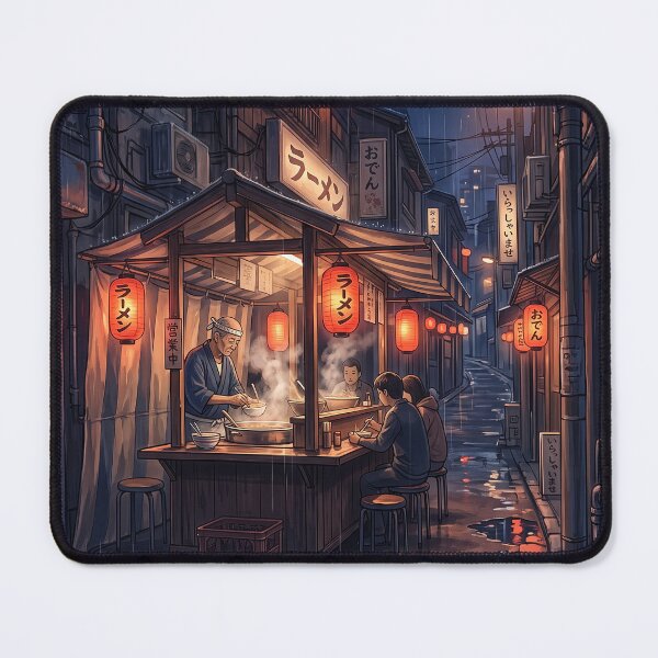 Item preview, Rainy Night Tokyo Yatai Ramen - Cozy Anime Aesthetic Notebook designed and sold by MissoStudio.