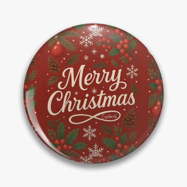 Item preview,  ​Merry Christmas Vintage Botanical Typography Illustration designed and sold by crystalar95.