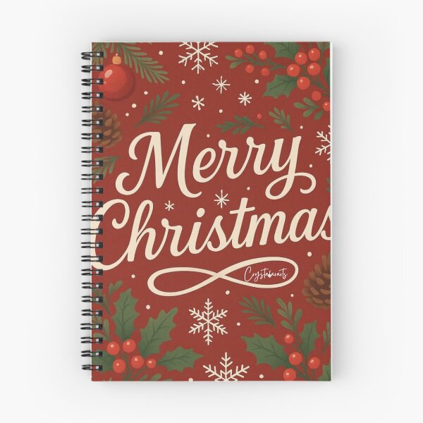 Item preview,  ​Merry Christmas Vintage Botanical Typography Illustration designed and sold by crystalar95.