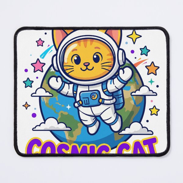 Item preview, Cosmic Cat Astronaut Space T-Shirt designed and sold by ApparelOutpost.