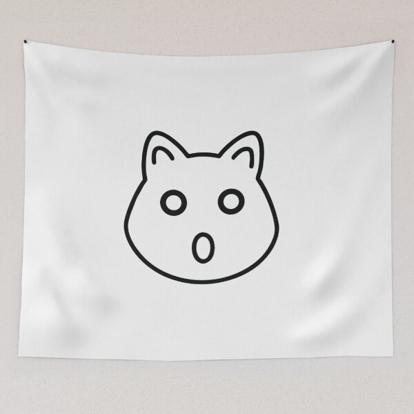Item preview, Cute Feline Face Simple Cat Outline Art designed and sold by Ikochane.