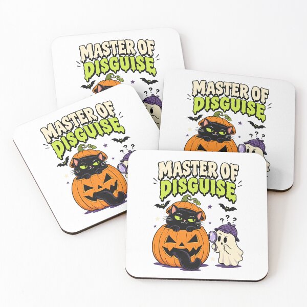 Item preview, Master of Disguise Funny Halloween Black Cat Ghost Design. designed and sold by The-T-In-Retro.