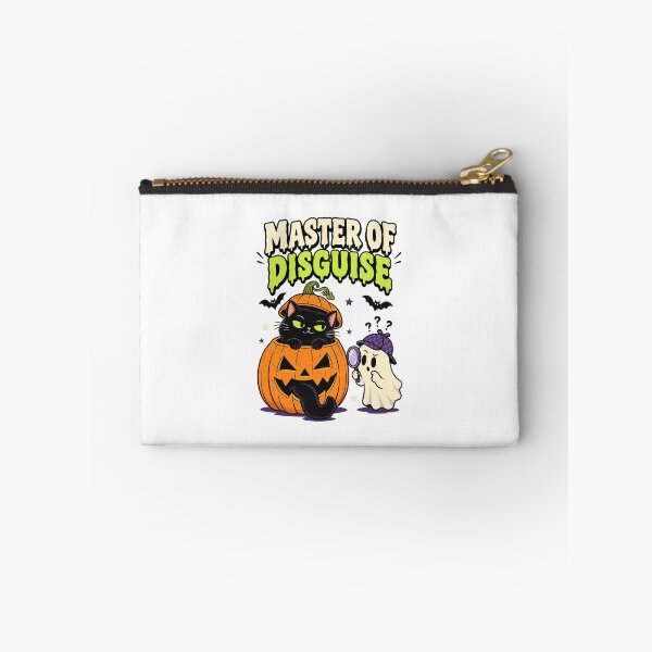 Item preview, Master of Disguise Funny Halloween Black Cat Ghost Design. designed and sold by The-T-In-Retro.