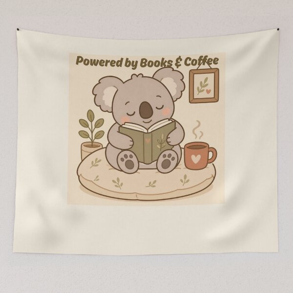 Item preview, Powered by books & coffee designed and sold by creativityisfun.
