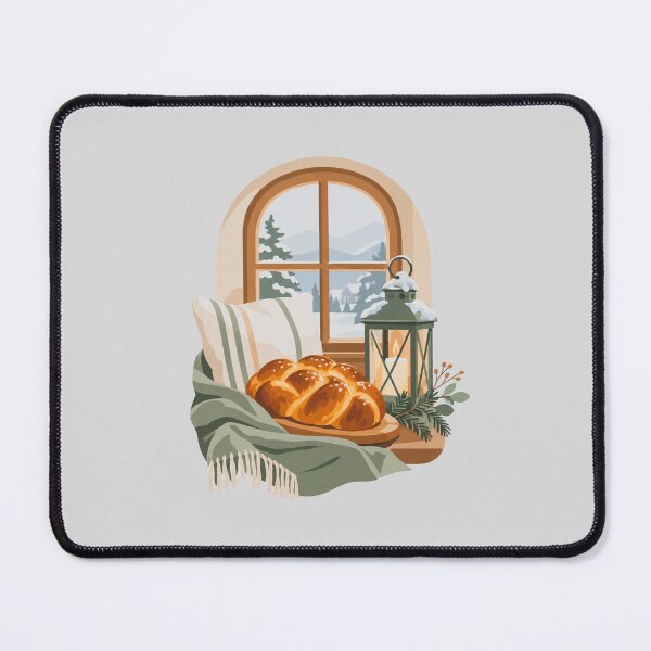 Item preview, Cozy Winter Window Scene with Bread and Lantern designed and sold by hattie's.