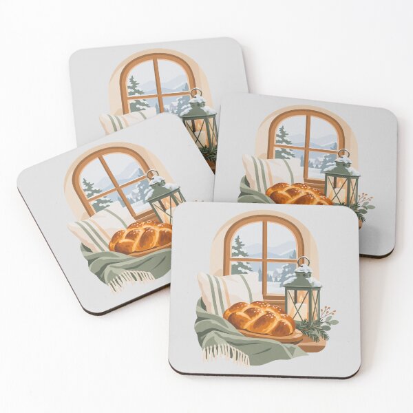 Item preview, Cozy Winter Window Scene with Bread and Lantern designed and sold by hattie's.