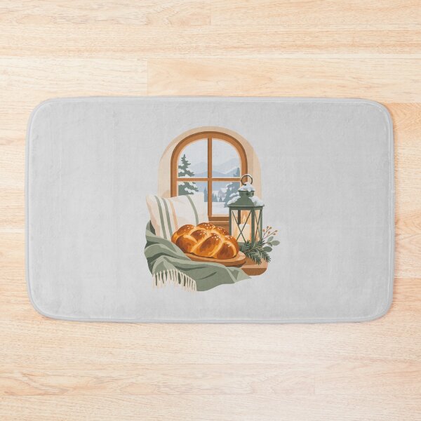 Item preview, Cozy Winter Window Scene with Bread and Lantern designed and sold by hattie's.