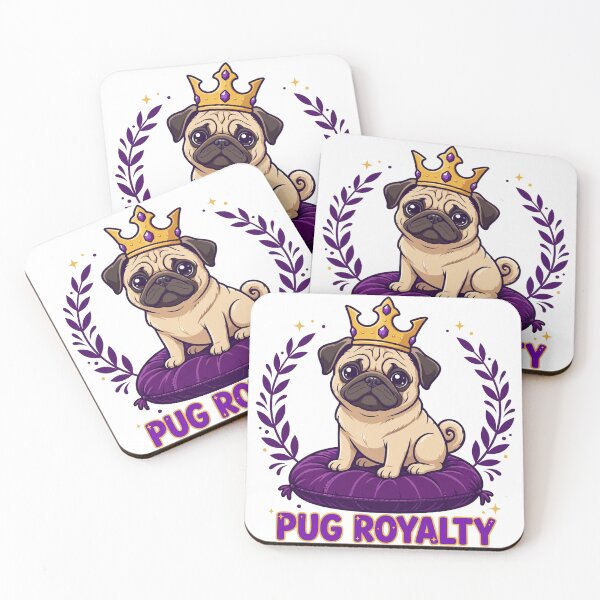 Item preview, Pug Royalty Funny Crown Dog T-Shirt designed and sold by ApparelOutpost.