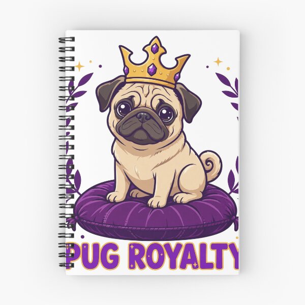 Item preview, Pug Royalty Funny Crown Dog T-Shirt designed and sold by ApparelOutpost.