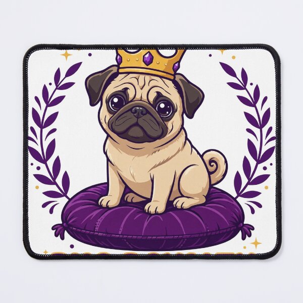 Item preview, Pug Royalty Funny Crown Dog T-Shirt designed and sold by ApparelOutpost.