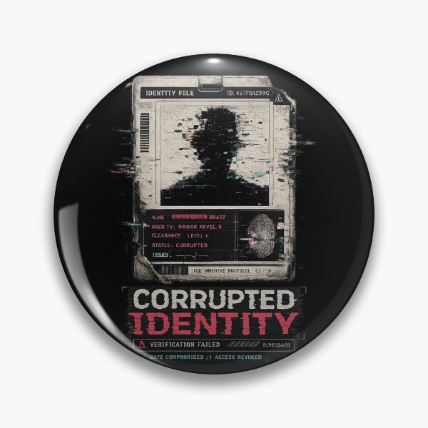 Item preview, Corrupted Identity – Verification Failed ID Card designed and sold by JupiterGlitchEmpire.