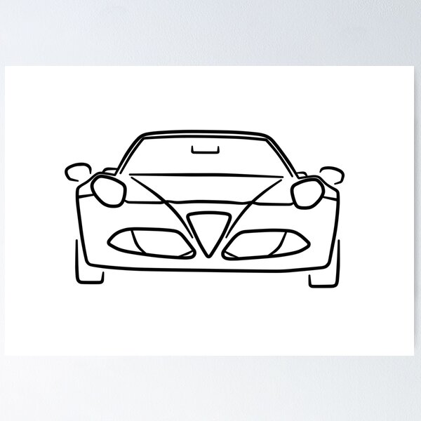 Item preview, Alfa 4C Sports Car Automotive Illustration designed and sold by AutoClub.