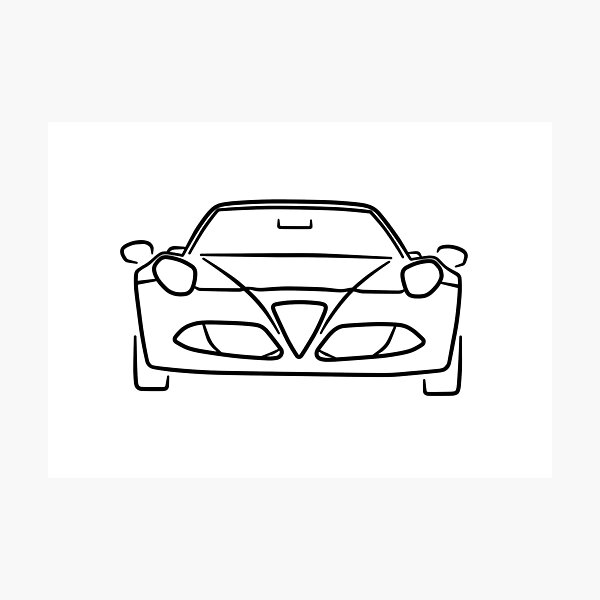Item preview, Alfa 4C Sports Car Automotive Illustration designed and sold by AutoClub.