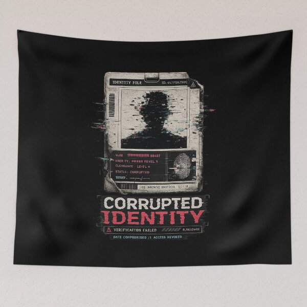 Item preview, Corrupted Identity – Verification Failed ID Card designed and sold by JupiterGlitchEmpire.