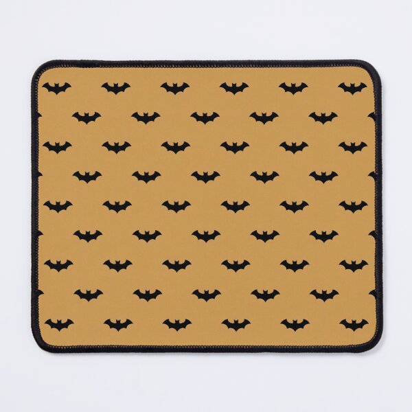 Item preview, Black Bat Pattern on Orange Halloween Repeat Print designed and sold by Mindful Wall Art Studio.