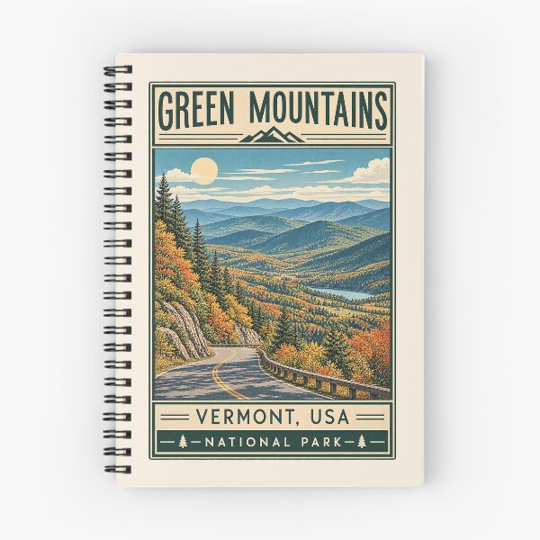 Item preview, Green Mountains, Vermont, USA [Vintage Illustration] designed and sold by elektronen.