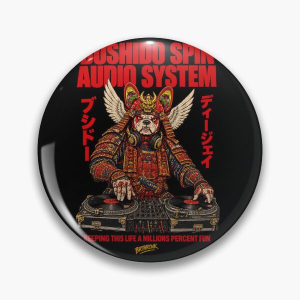 Item preview, Bushido Spin Audio System Bulldog Samurai DJ - Winged Bulldog Bushido DJ designed and sold by BRTHRCNK01.