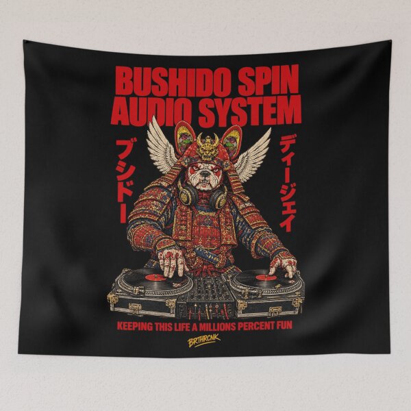 Item preview, Bushido Spin Audio System Bulldog Samurai DJ - Winged Bulldog Bushido DJ designed and sold by BRTHRCNK01.